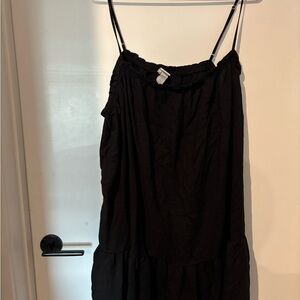 H&M Black Ruffled Dress